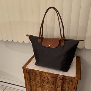 Longchamp Le Pliage Tote Bag dark gray, never used.